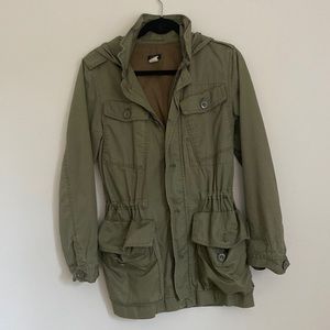 J Crew Olive Green Utility Jacket Size XS